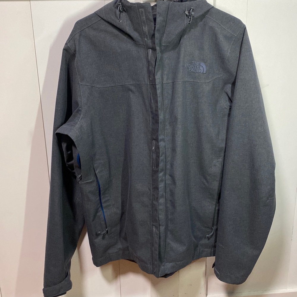 North Face Rain Jacket - Charcoal Gray Small